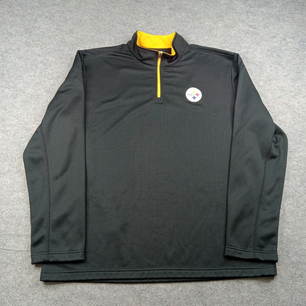 Pittsburgh Steelers Sweatshirt Mens XL NFL Football 1/4 Zip NFL Team Apparel